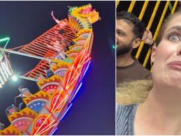 यूक्रेन से भारत आकर एडवेंचर करना चाहती थी महिला, ब्वॉयफ्रेंड ने 'कोलंबस झूले' में बिठा दिया; वायरल हुआ वीडियो