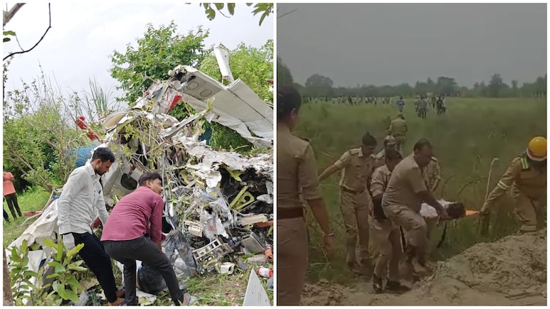 Pilot, Co-Pilot Killed As Four-Seater Training Aircraft Crashes In Field In Kanpur