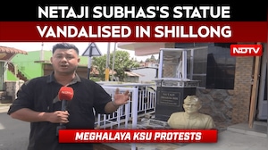 Netaji Subhas Chandra Bose Statue Vandalised During KSU Protest In Shillong