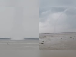 Watch: Rare Rotating Water Column Spotted Over Brahmaputra River In Assam's Barpeta