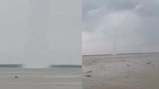 Watch: Rare Rotating Water Column Spotted Over Brahmaputra River In Assam's Barpeta