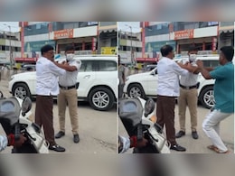 On Camera, JDS Leader Grabs Traffic Cop By Collar, Tries To Kick Him In Bengaluru