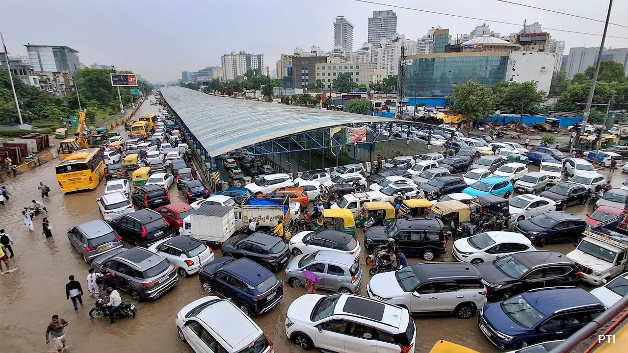 One Hour Of Rain Exposes Gurugram's Civic Infrastructure Again