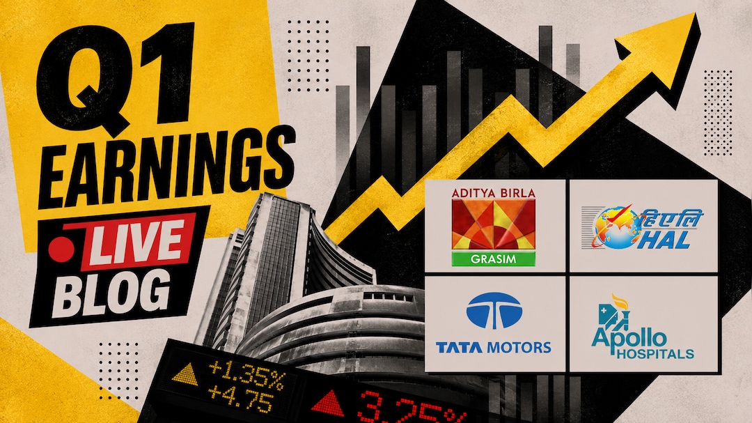 Q1 Results Live Updates: Tata Motors, HAL, Grasim, Apollo Hospitals, Titagarh Rail Systems, IRCTC Earnings In Focus