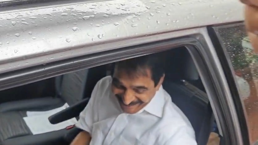KC Venugopal getting into his car at Parliament complex KC Venugopal getting into his car at Parliament complex