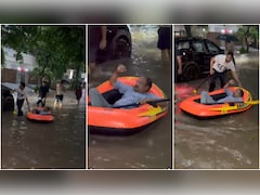 दिल्ली में भारी बारिश से हुआ जलभराव तो GK-2 की सड़कों पर 'राफ्टिंग' करने लगे लोग, वायरल हुआ वीडियो