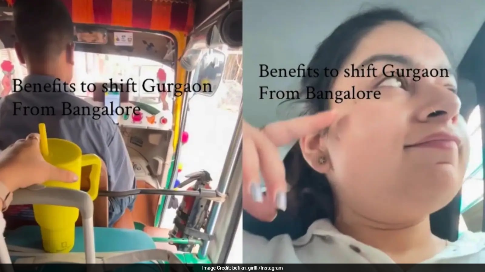 Woman Highlights Travel Benefits After Moving from Bengaluru to Gurugram