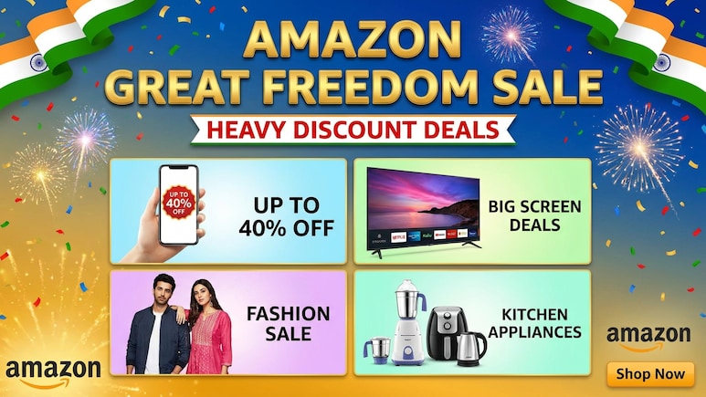 Amazon Great Freedom Sale 2026 Live: स्मार्टफोन से लेकर Smart TV तक, इन कैटेगरीज़ में मिल रही है सबसे बड़ी बचत