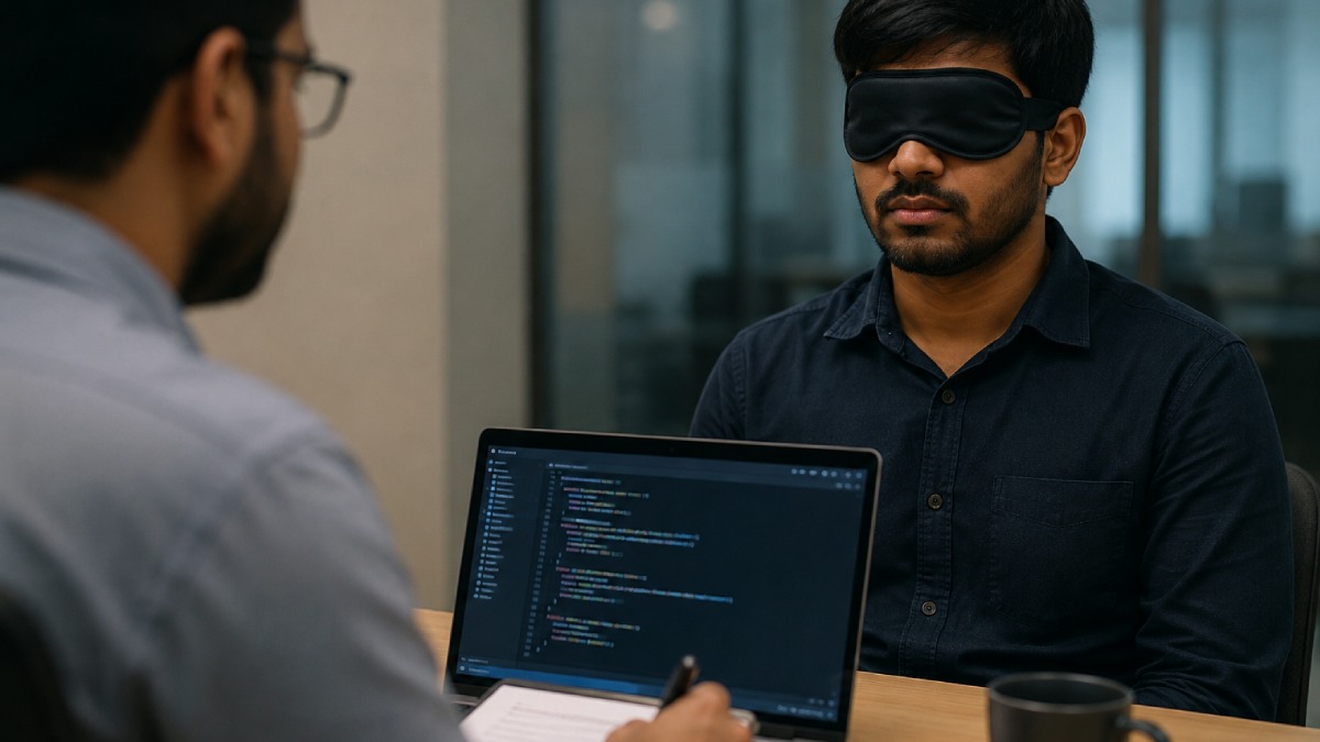 पहले कभी नहीं देखा ऐसा इंटरव्यू! AI Engineer से आंखें बंद करके जवाब देने को कहा