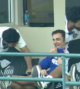 Watch: Gautam Gambhirs Priceless Reaction As Ravindra Jadeja Imitates Kuldeep Yadavs Bowling Style