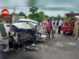 अतीक के बेटे की कार के उड़े परखच्चे, वीडियो में दिखा कितना भयानक था हादसा, चश्मदीद बोला- कार हवा में उछली और...