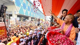 UP CM Yogi Showers Flowers On Kanwariyas, Says 4.5 Crore Expected By Shivratri