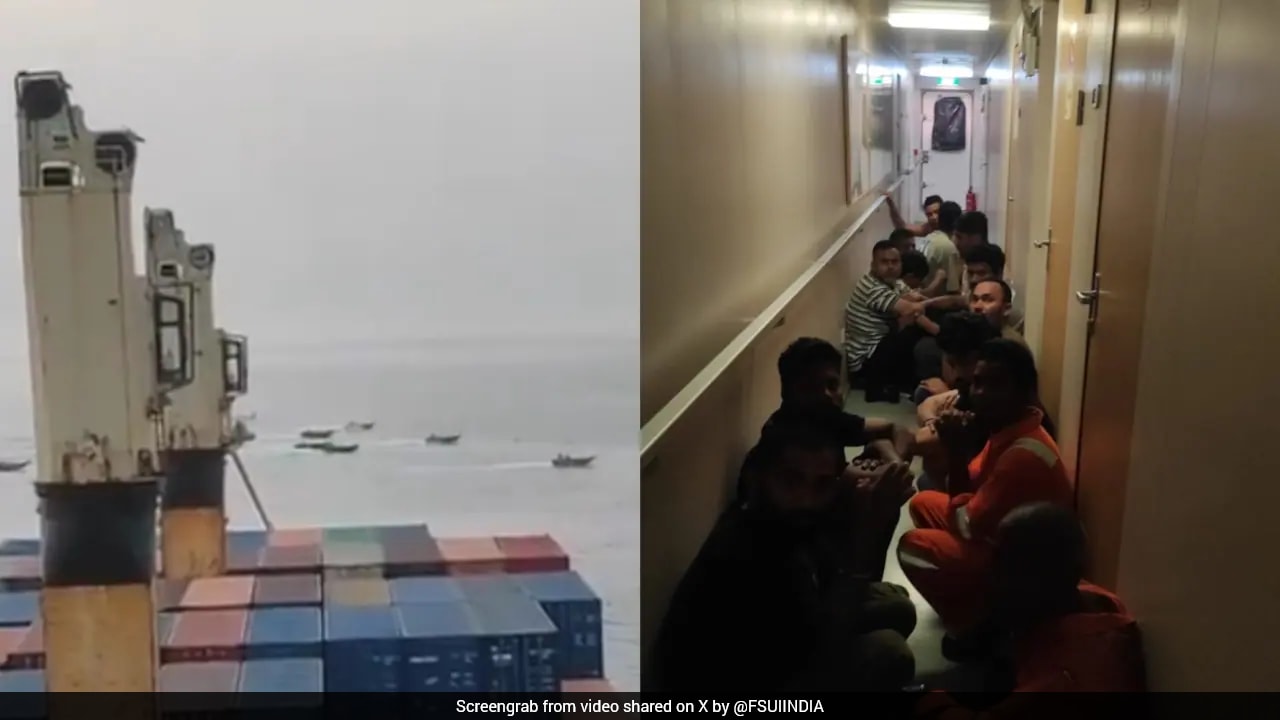Video: Moment Ship With 21 Indian Sailors Came Under Iran's Attack In Hormuz