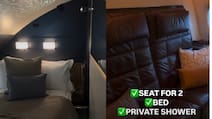Etihad's 3-Room Suite In The Sky Comes With Double Bed And Private Shower