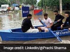 Cars24 Slapped With Rs 50,000 Challan After Deploying Boat On Flooded Gurugram Road