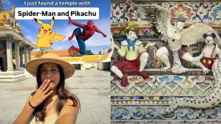 This Bangkok Temple Is A Pop-Culture Treasure With Pikachu, Superman, Mickey Mouse Statues