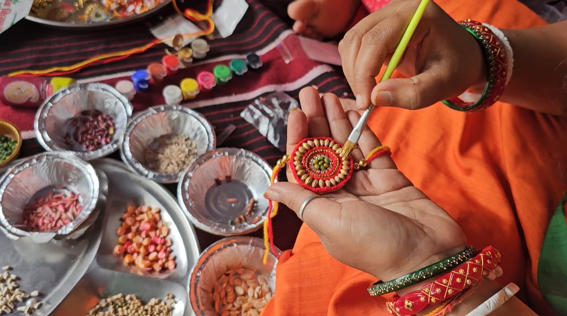 rakshabandhan eco friendly seed rakhi sakti women innovation vegetable seeds