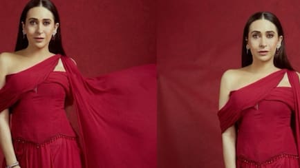 Karisma Kapoor Gives The Sari-Gown Trend A Twist In Ridhi Mehra Creation