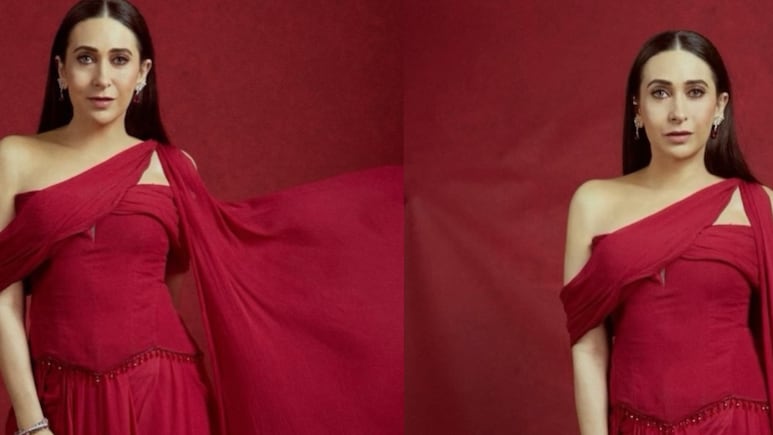Karisma Kapoor Gives The Sari-Gown Trend A Glamorous Twist In Ridhi Mehra Creation