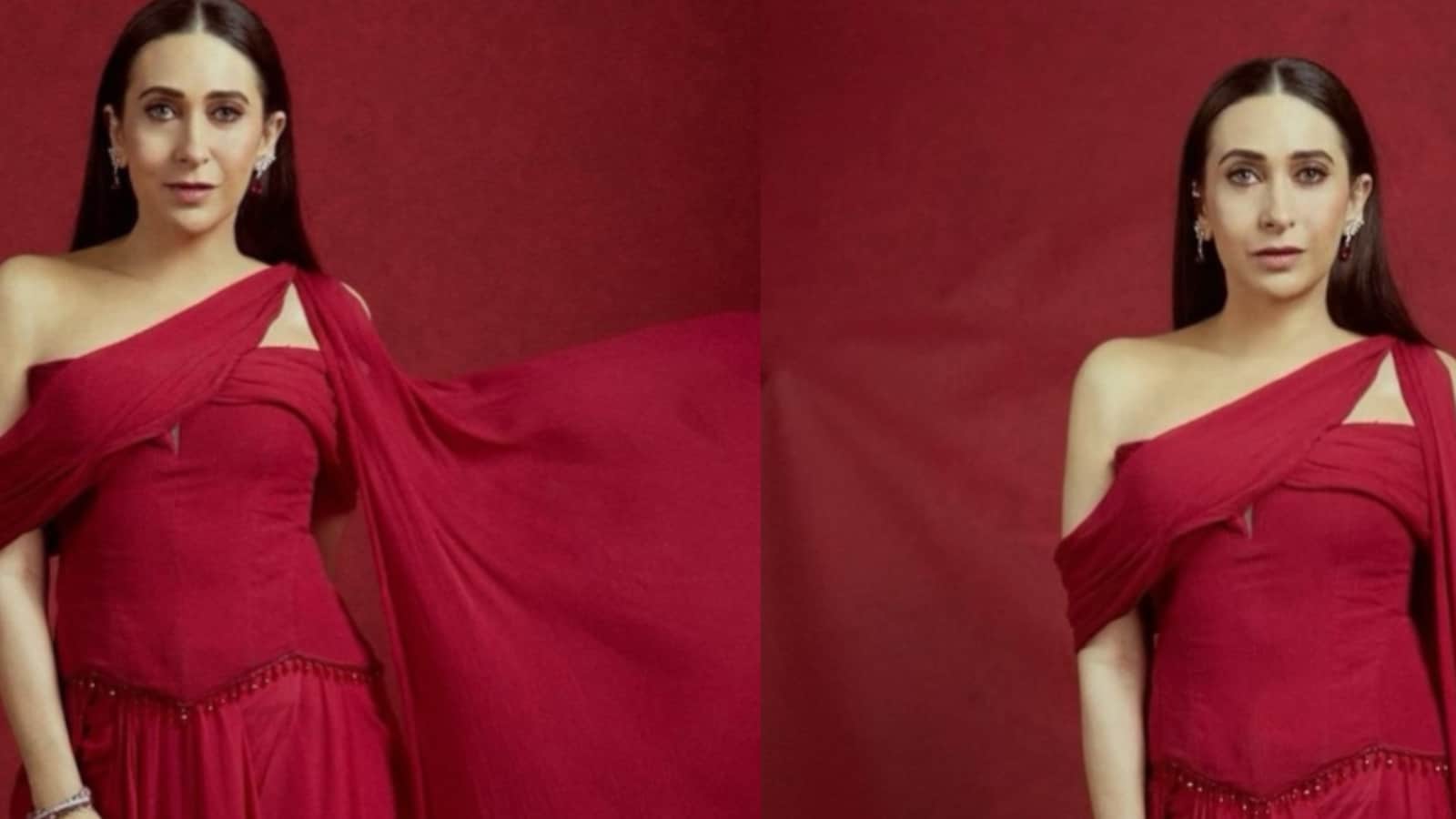 Karisma Kapoor Gives The Sari-Gown Trend A Twist In Ridhi Mehra Creation