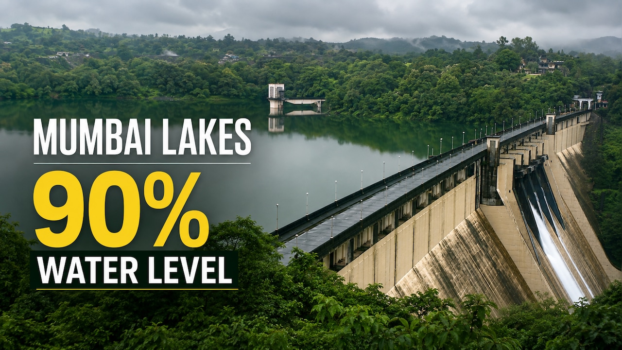 Water Level In Mumbai Lakes Cross 90% Again After Heavy Rain; IMD Forecasts More Showers This Week
