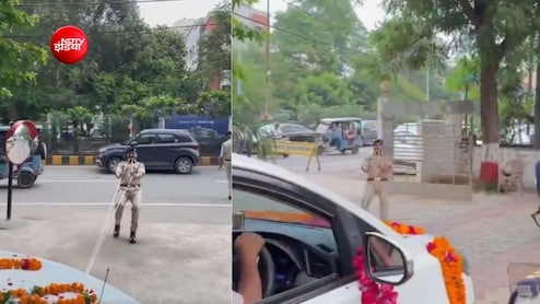 IPS अरविंद सक्सेना को 'बाहुबली' कांस्टेबल की अनूठी विदाई, रिटायरमेंट पर दांतों से खींची कार