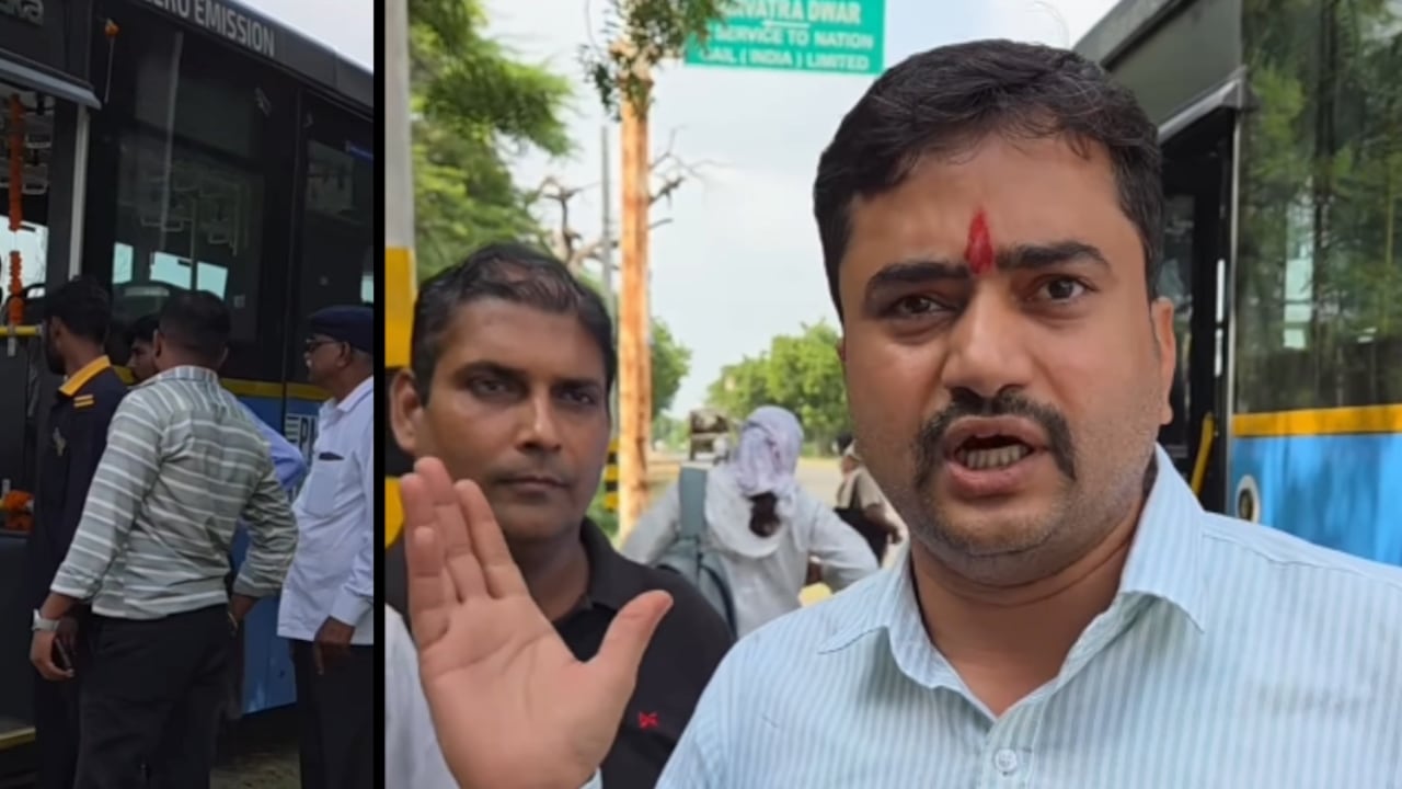 'पैसा वापस करो' नई पीएम ई-बस में बैठे यात्री बोले; अजमेर में दूसरे ही दिन बैठी नई बस - Video