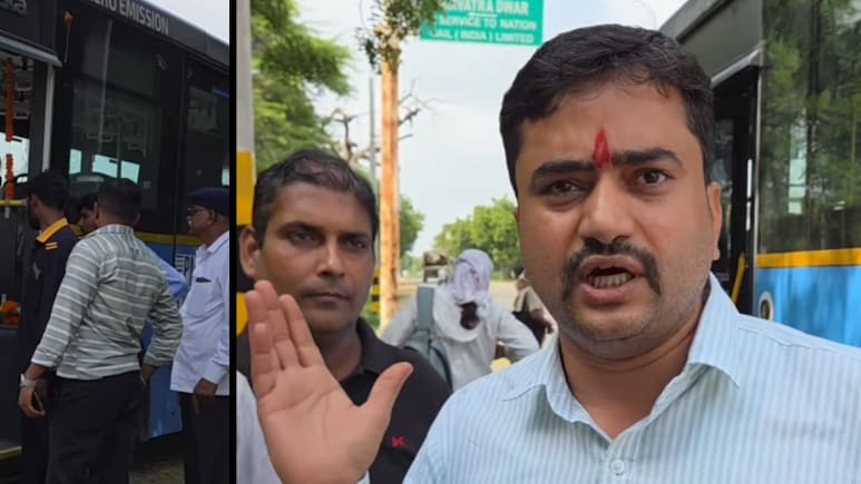 'पैसा वापस करो' नई पीएम ई-बस में बैठे यात्री बोले; अजमेर में दूसरे ही दिन बैठी नई बस - Video