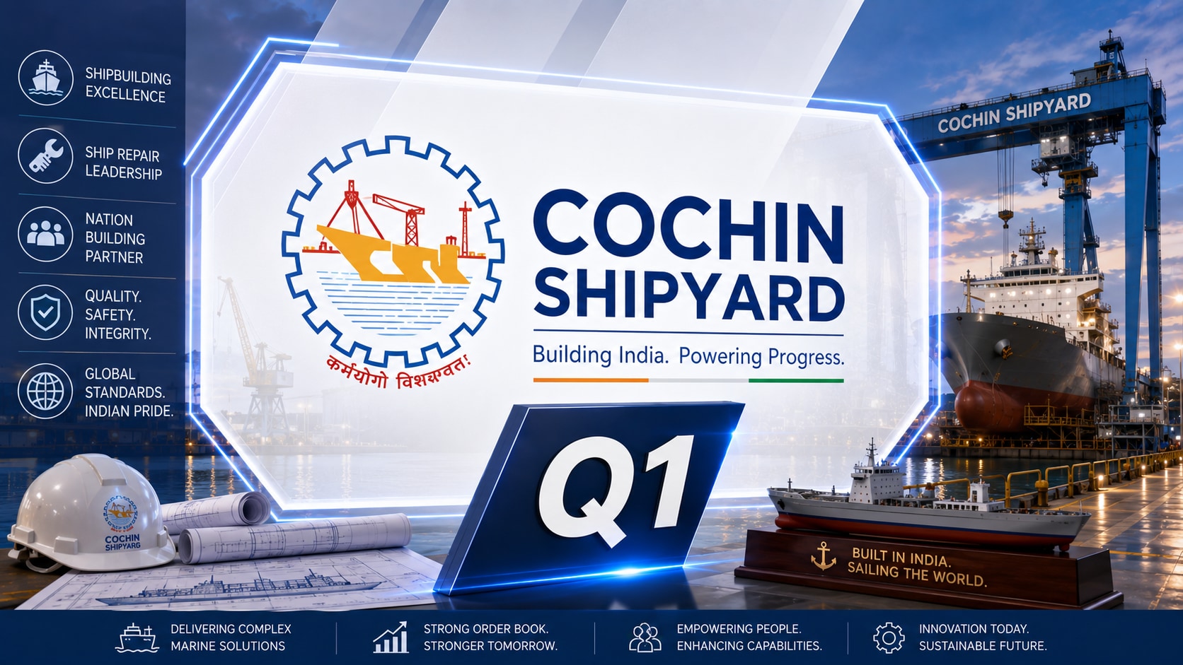 Cochin Shipyard to report Q1 results, with investors focused on earnings and outlook