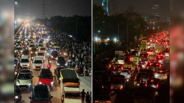 Huge Jam On Delhi-Meerut Expressway As Raksha Bandhan Rush Chokes Traffic