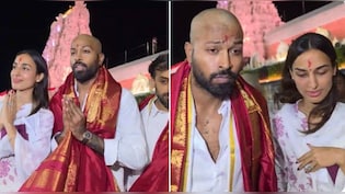 सिर मुंडवाकर नए लुक में तिरुपति बालाजी के दर्शन करने पहुंचे हार्दिक पंड्या, गर्लफ्रेंड माहिका शर्मा संग ऐसे आए
