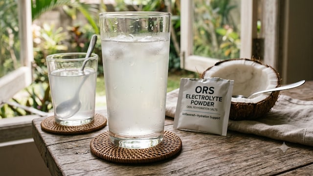 ORS and coconut water serve individual benefits when it comes to dehydration