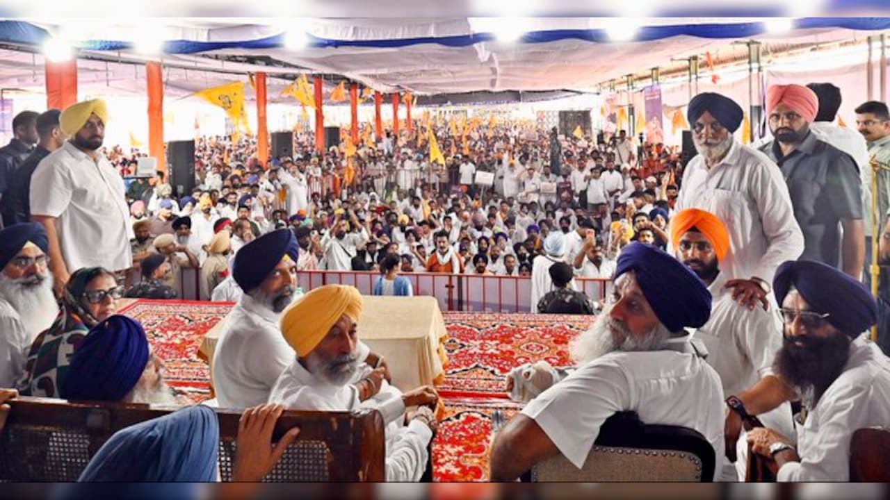 Sukhbir Badal at a rally Sukhbir Badal at a rally