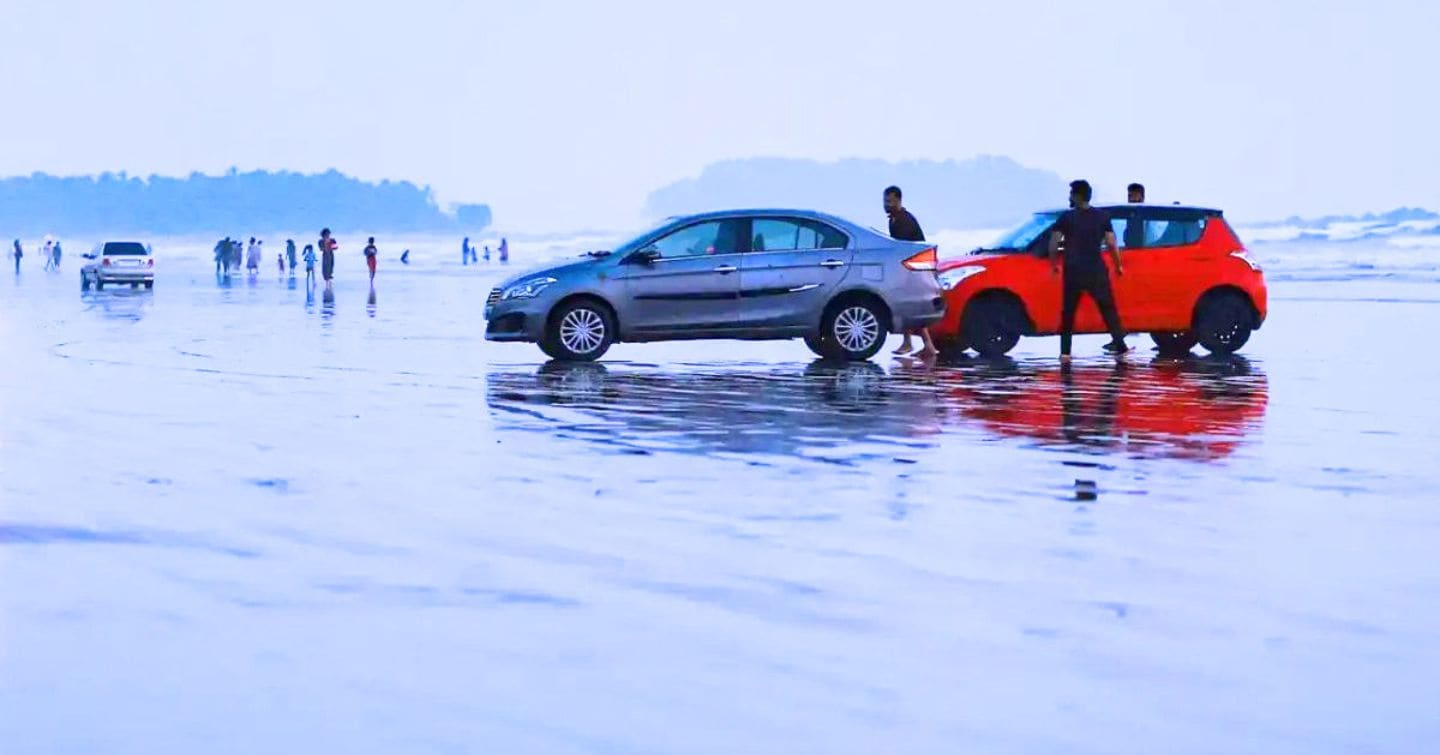 This Indian Beach Lets You Drive A Car Right Along The Shore