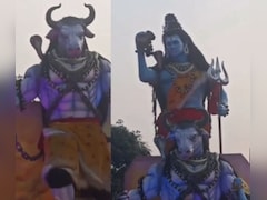 कांवड़ यात्रा में उतरी विशाल शिव प्रतिमा, नजारा देख झूम उठे श्रद्धालु, सोशल मीडिया पर वायरल हुई भव्य झांकी