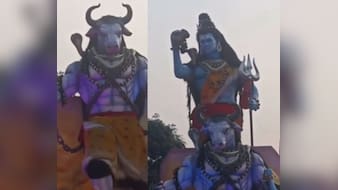 कांवड़ यात्रा में उतरी विशाल शिव प्रतिमा, नजारा देख झूम उठे श्रद्धालु, सोशल मीडिया पर वायरल हुई भव्य झांकी