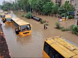 Video: School Buses Stranded On Flooded Gurugram Roads, Students Trapped