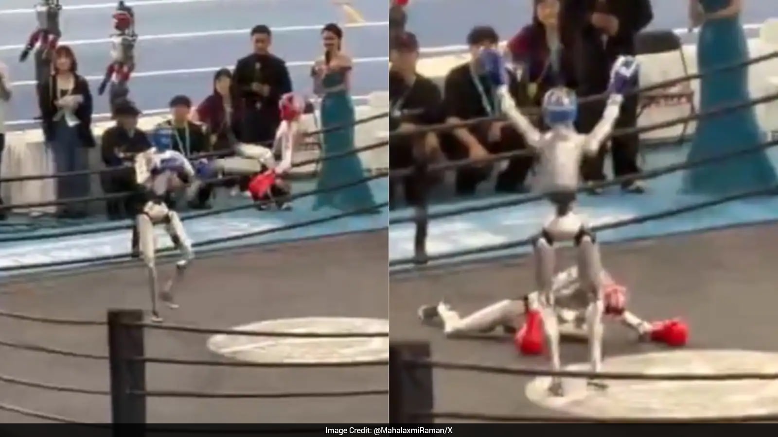 Robots Compete in Weightlifting and Boxing at World Humanoid Robot Games in Beijing