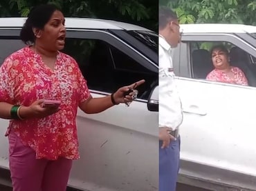 बिना नंबर की कार, ऊपर लगे थे हूटर, ट्रैफिक पुलिस ने रोका तो महिला का हंगामा; बोली- TI की पत्नी हूं, चालान...