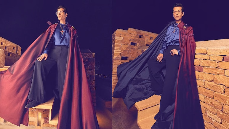 Karan Johar Adds Drama To His Traitors 2 Look With A Cape And Ruby Pendant