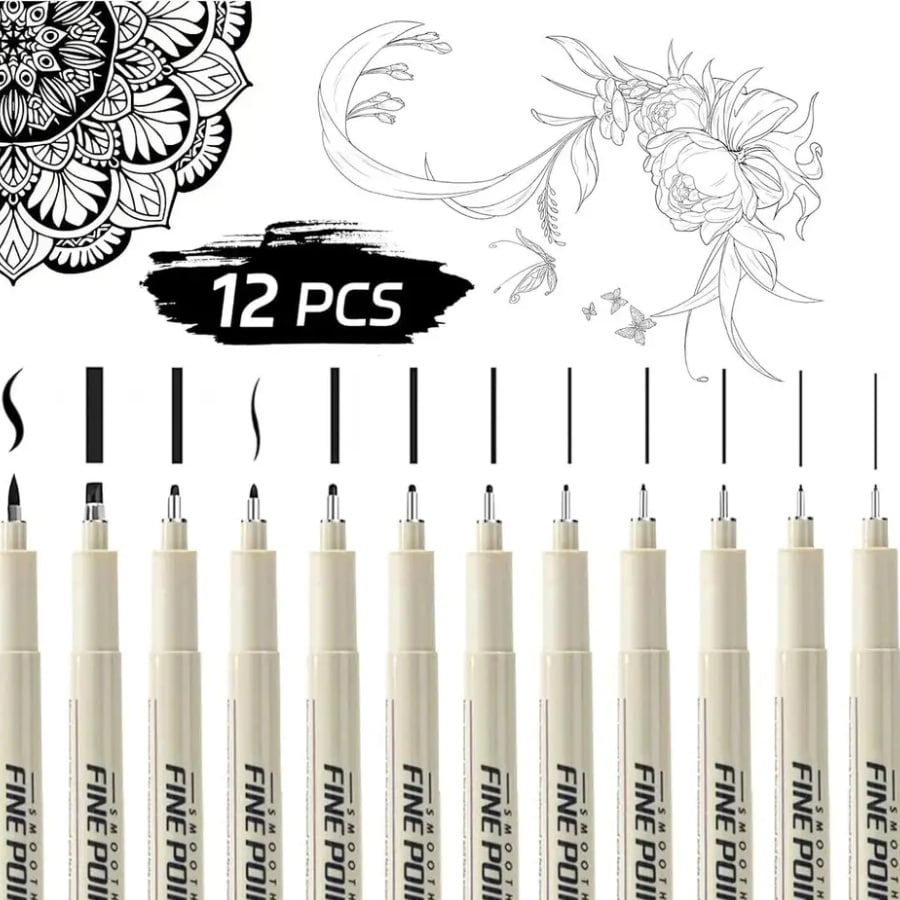 Click here to buy: Harinder Black Micron Fineliner Pen Set Click here to buy: Harinder Black Micron Fineliner Pen Set