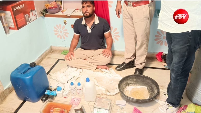 नागौर में शहर के बीच घर में लगा दी नशे की फैक्ट्री, 389 ग्राम MDMA बरामद