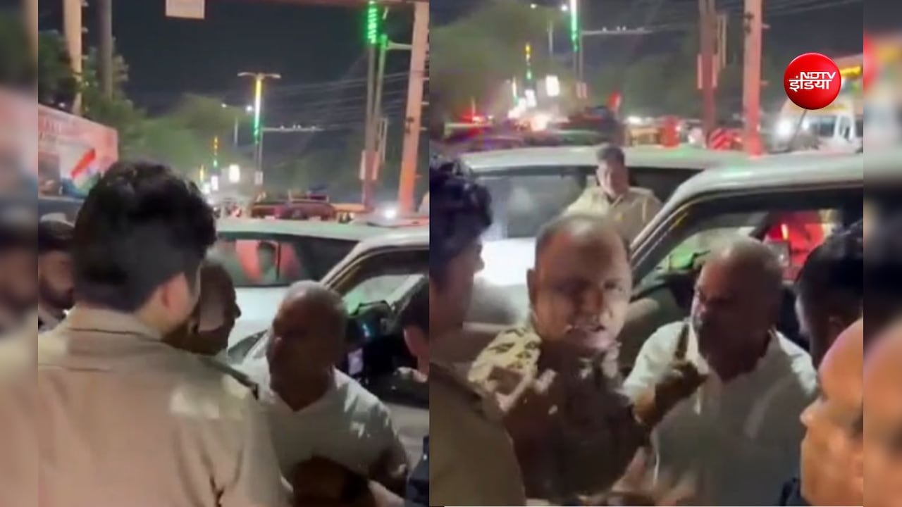 DSP अमित पाठक ने रोका तो आगबबूला हुए MLA अनिल पाराशर, देखें वृंदावन से वायरल VIDEO