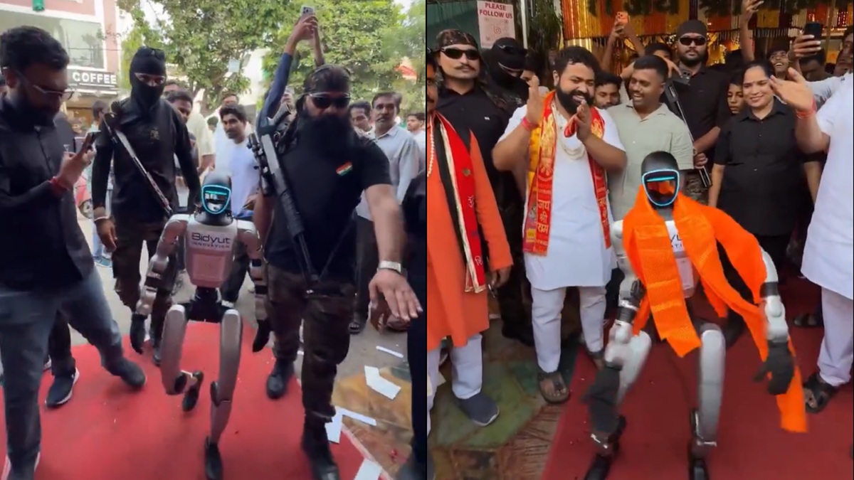 रोबोट ने उज्जैन में किया सैंडविच शॉप का देसी अंदाज में उद्घाटन, देखें वायरल वीडियो