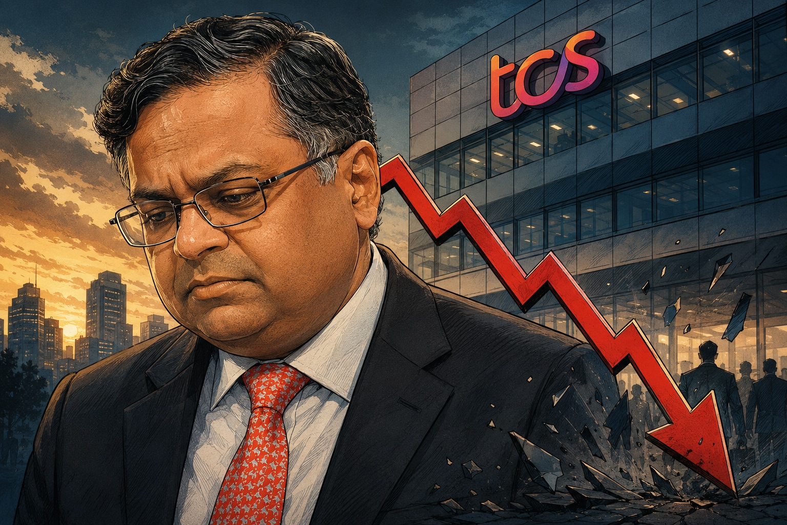 TCS Share Price Tumbles 5% After N Chandrasekaran Steps Down As Tata Sons Chairman