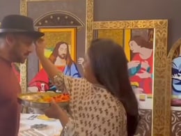Arpita Ties Rakhi To Salman Khan In Front Of Jesus Mural, Internet Reacts