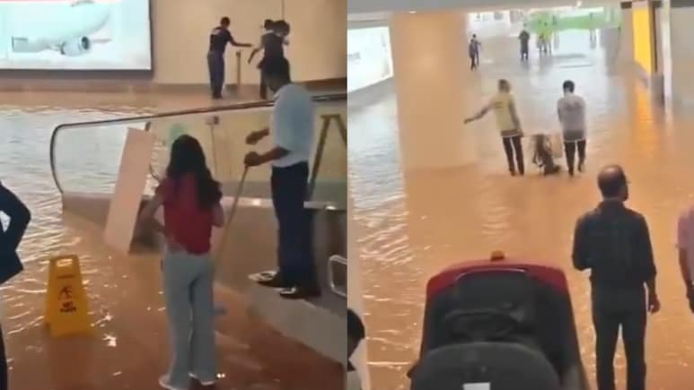 Video: Noida Airport Flooded After Rain, Akhilesh Yadav's "Will Boats Run?" Dig