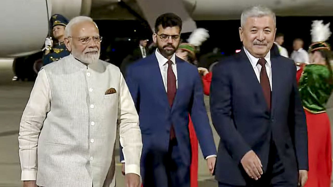 PM Modi Arrives In Kyrgyzstan For SCO Summit In Bishkek