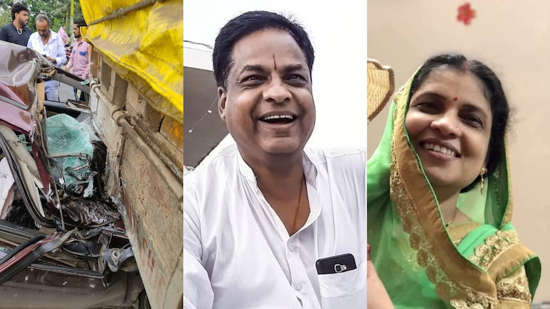 उज्जैन-इंदौर हाईवे पर खड़े ट्रक में घुसी कार, आगर मालवा के सराफा व्यापारी और पत्नी की मौत&nbsp;
