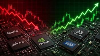 Chip Trade Turns Mixed: SanDisk, Micron, Nvidia Fall Even As Marvel, Western Digital Rally Up To 3%
